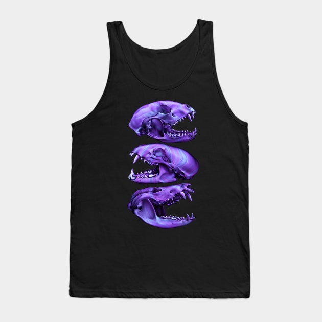 Skull Stack Color Tank Top by Crude Casey